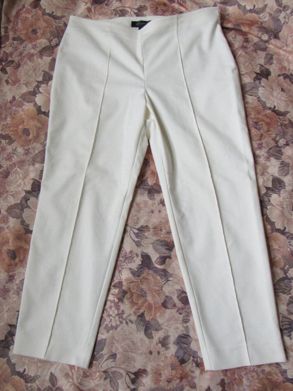 St, John Women Pants, Cream, sz.10, Cotton Blend, made in US